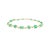 Metal 5.88 Carat Natural Emerald Stackable Chain Bracelet in 14k Yellow Gold For Sale - Image 7 of 12
