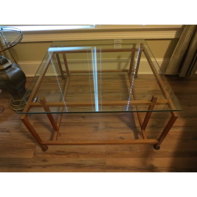 Danish Modern Teak Table W/ Glass Top Designed by Henning Norgaard for Komfort 1970s For Sale - Image 4 of 5