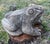 Mid-Century Modern Vintage Aged Concrete Frog Garden Ornament For Sale - Image 3 of 5