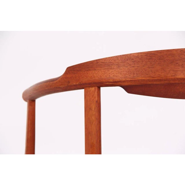 Model PP203 Mahogany and Black Leather Desk Chairs by Hans J. Wegner for PP Møbler, 1970s, Set of 4 For Sale - Image 3 of 15