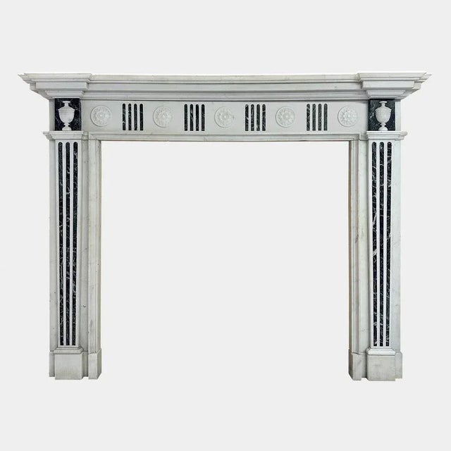 Mid 19th Century English George II Style Marble Fireplace Mantel, 1860s For Sale - Image 5 of 6