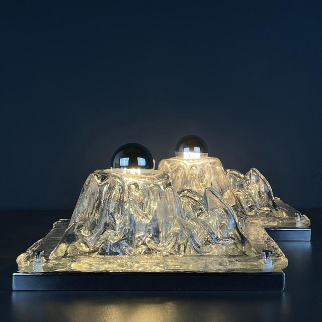 Murano Wall Lamps Polifemo by Angelo Brotto for Esperia, Italy, 1970s, Set of 2 For Sale - Image 12 of 14