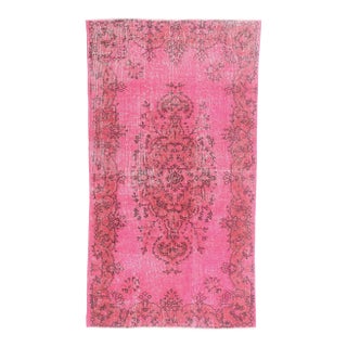 Vintage Pink Turkish Sivas Rug, 03'09 X 06'09 For Sale