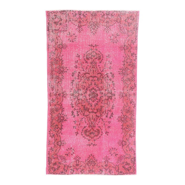 Vintage Pink Turkish Sivas Rug, 03'09 X 06'09 For Sale