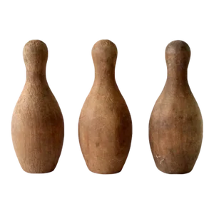 Vintage Wood Skittles Set of 3