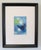 Mid-Century Modern Pair of Framed Original Abstracts on Canvas, Blue, Green, White, Modern, Matted Under Glass. Signed Dated by C. Damien Fox For Sale - Image 3 of 6