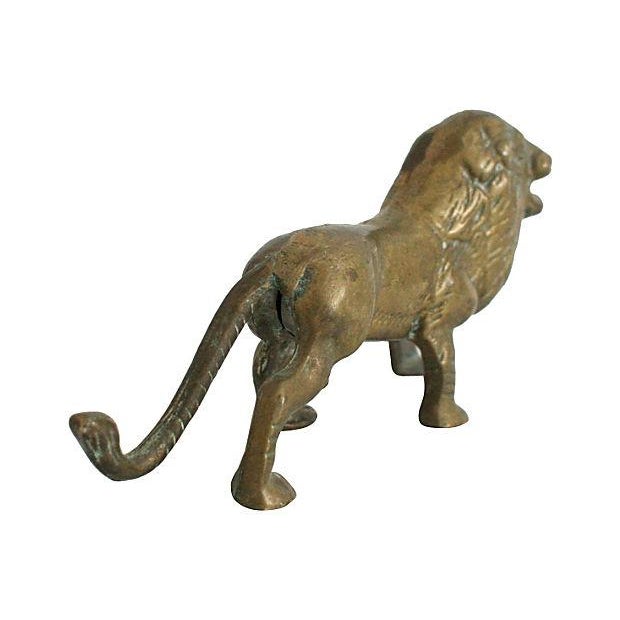 1950s Vintage Brass Lion Figurine Chairish