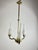 Mid-Century 3-light chandelier in brass and opaline glass in the 1950s Stilnovo style Intact and in good condition, small...