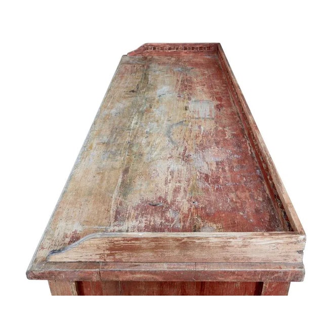 Red Early 19th Century Swedish Rustic Painted Sideboard For Sale - Image 8 of 10