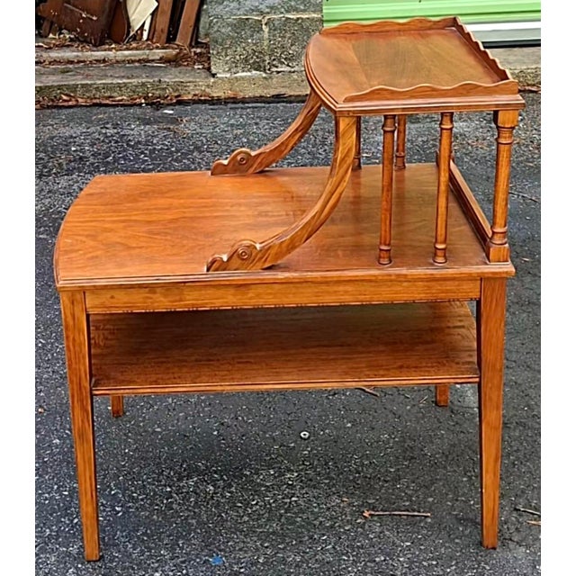 Wood Mersman Three Tier Mahogany Side Table, Circa 1940s For Sale - Image 7 of 12