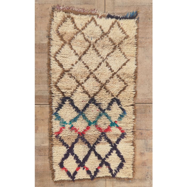 Vintage Azilal Boucherouite Moroccan Rug, 03'00 X 05'06 For Sale - Image 10 of 10