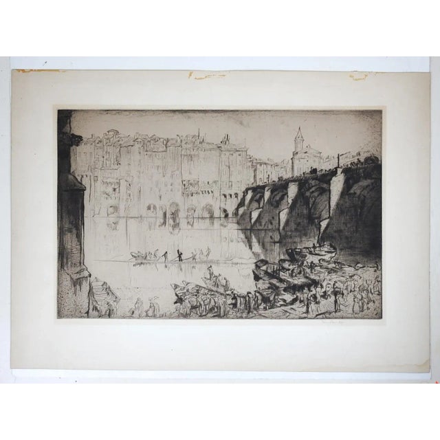 English 1926 Frank Brangwyn Albi France Etching For Sale - Image 3 of 3
