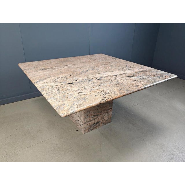 Vintage Granite Square Dining Table, 1970s For Sale - Image 10 of 12