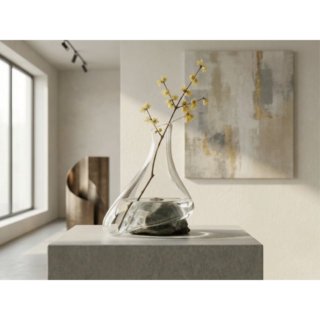 Natural Stone Crystal Vase – Wabi Sabi Sculptural Decor For Sale - Image 4 of 8