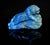 Traditional Natural Lapis Tiger Statue With Golden Pyrite Paperweight For Sale - Image 3 of 11