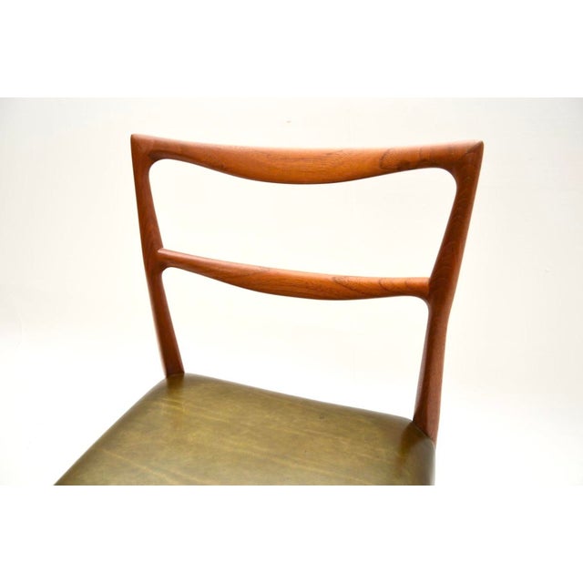 Brown Danish Teak and Leather Chairs by Henry Klein for Bramin, 1960s, Set of 2 For Sale - Image 8 of 11