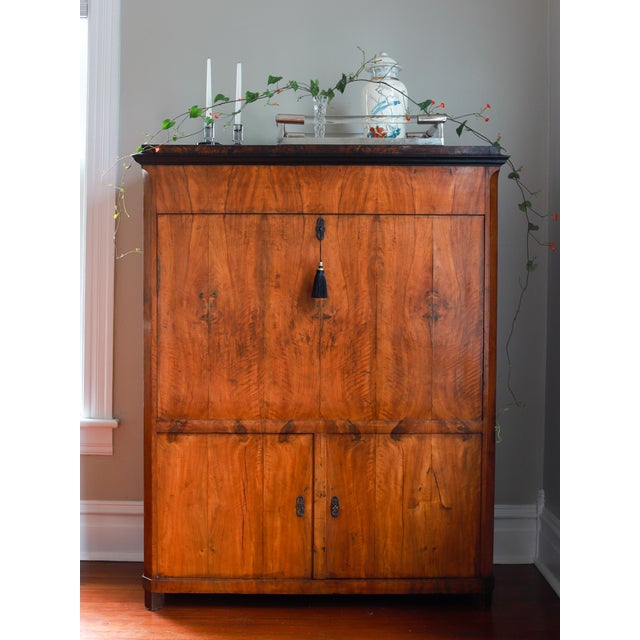 Biedermeier 19th C Biedermeier Secretary Desk, Secrétaire À Abattant For Sale - Image 3 of 18
