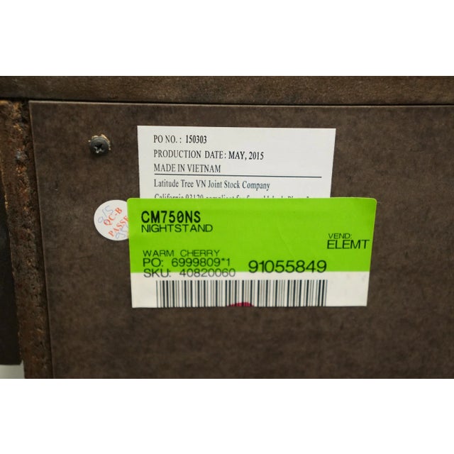 Walter of Wabash Warm Cherry Traditional Style 30" Three Drawer Nightstand For Sale - Image 11 of 12