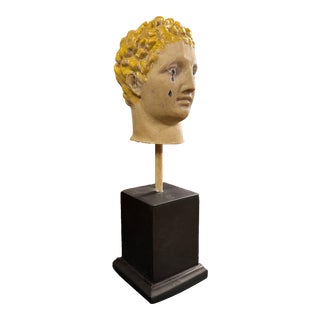 2010s Painted Bust by Icelandic Artist D. Bjork For Sale