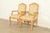 French Provincial John Stuart French Provincial Louis XV Carved Oak Armchairs | Pair For Sale - Image 3 of 15