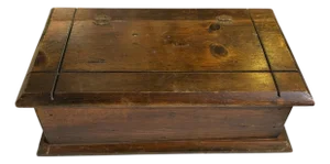 Vintage Solid Wood Jewelry /Trinket Box 16" W