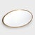 Brass Modernist Oval Mirror W/ Antiqued Brass Border Custom by High Style Deco For Sale - Image 8 of 11