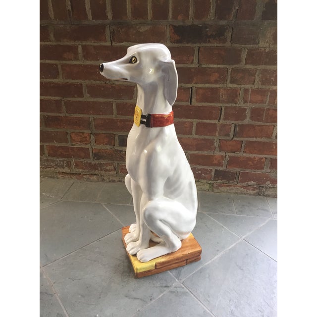 MidCentury Ceramic Whippet Dog Statue Chairish