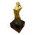Vintage Brass Sculpture of Women on Plinth For Sale