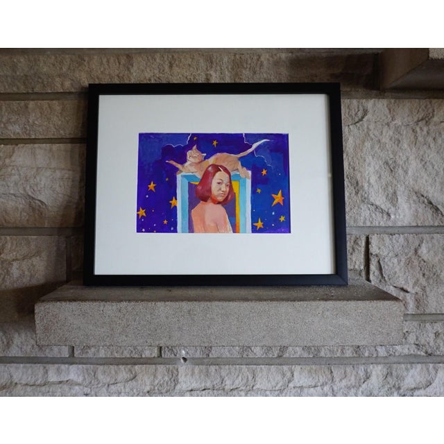 In "Transitions," a young woman gazes thoughtfully over her shoulder, embodying a sense of introspection amid a vibrant...