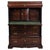 Secretary with 4 Drawers in Polished Oak and Green Felt Cloth with Brass Handles For Sale - Image 14 of 14