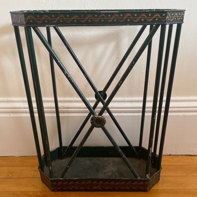 Early 19th Century Antique Painted Metal Umbrella Stand For Sale - Image 12 of 12