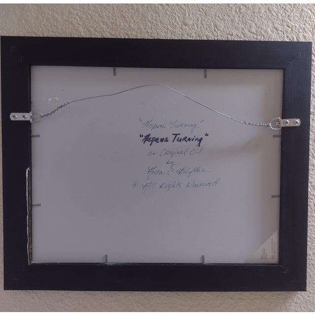 2020s Original Oil Painting "Aspens Turning" by Anita Blythe Plein Air Landscape For Sale - Image 5 of 10