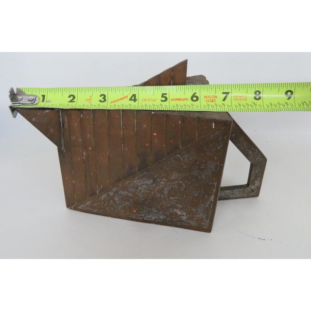 Early 20th Century Art Deco Chinese Brass Copper Tea Pot Metal Geometric Kettle Dragon Motif For Sale - Image 11 of 15