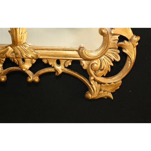 Chippendale Rococo Giltwood Mantel Mirror For Sale - Image 5 of 7