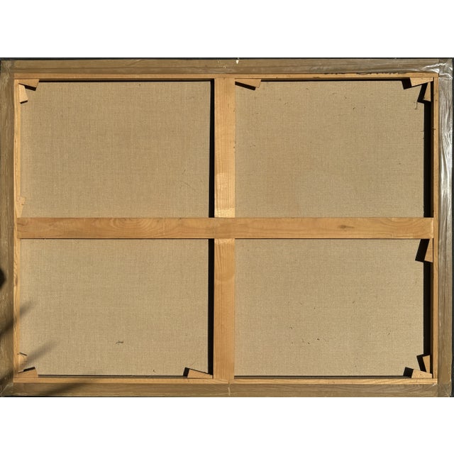 Henri Ren, Expressionist Portrait, Oil on Canvas, 130cm x 98cm For Sale - Image 3 of 4