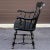 American Vintage Ethan Allen Early American Black & Gold Stenciled Armchair Hitchcock Style For Sale - Image 3 of 12