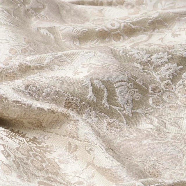 Schumacher Schumacher Animali Fabric In Stone For Sale - Image 4 of 4