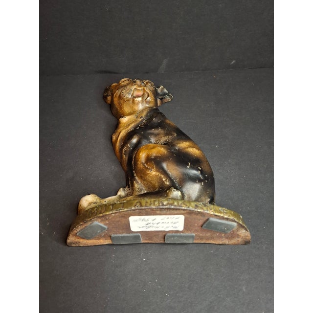 Antique Cast Iron Mutt and His Bone Dog Doorstop 1930s Original Paint Greenblatt For Sale - Image 15 of 17