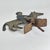 Metal Antique Folk Art Sheet Metal Rider on Horse/Mule Toy/Sculpture, Hand Painted For Sale - Image 7 of 13