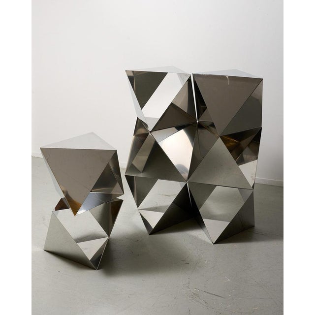 Polygon Stainless Steel Elements, 1970s, Set of 8 For Sale - Image 10 of 17