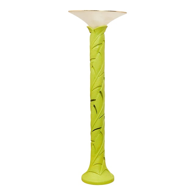 Mid 20th Century Chartreuse Green Post Modern Floor Lamp For Sale