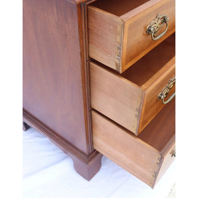 1970's Vintage Henredon Georgian-Style Mahogany Six-Drawer Dresser For Sale - Image 11 of 12