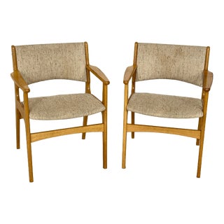 Mid-Century Danish Dining Armchairs by Erik Buch, Set of 2 For Sale