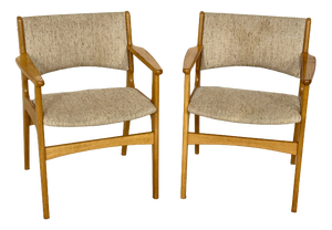 Mid-Century Danish Dining Armchairs by Erik Buch, Set of 2
