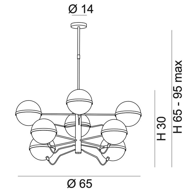Fabio Ltd 21st Century Globo Chandelier by Fabio LTD For Sale - Image 4 of 4