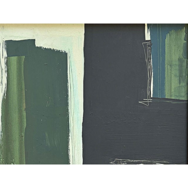 Black “Natures Harmony" Abstract Art in Antique Frame, Transitional Living Room Art by JTS For Sale - Image 8 of 10