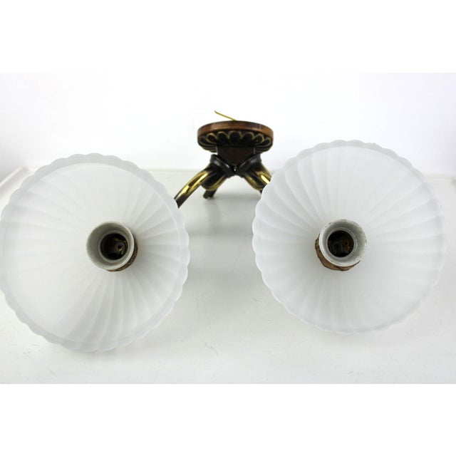 heavy, solid design made of brass, 2-bulb E27, I have official proof of authenticity such as vintage catalogs, designer...