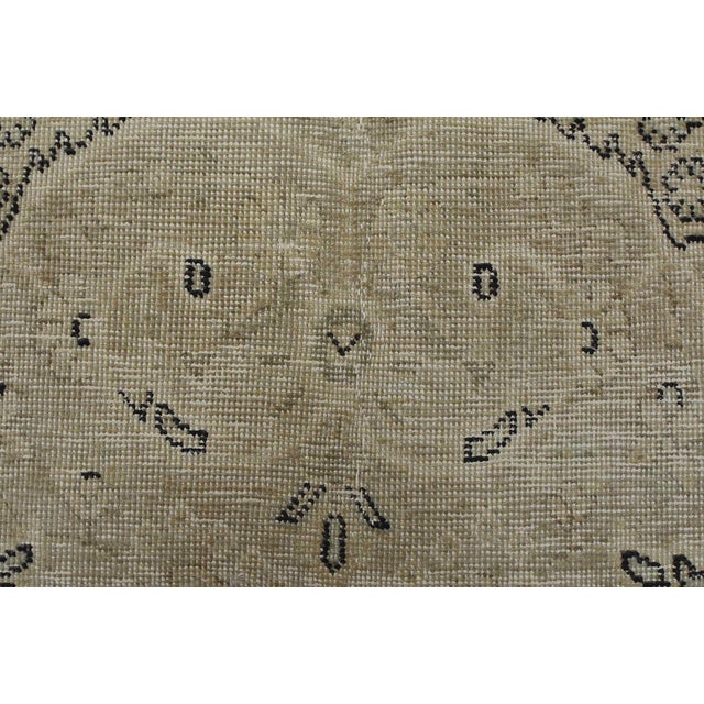 Tabriz Rug 9’7” X 13’1” Beige Wool Vintage Distressed Hand-Knotted Carpet For Sale - Image 10 of 15