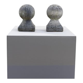19th Century Belgian Blue Stone Sculptures - A Pair For Sale