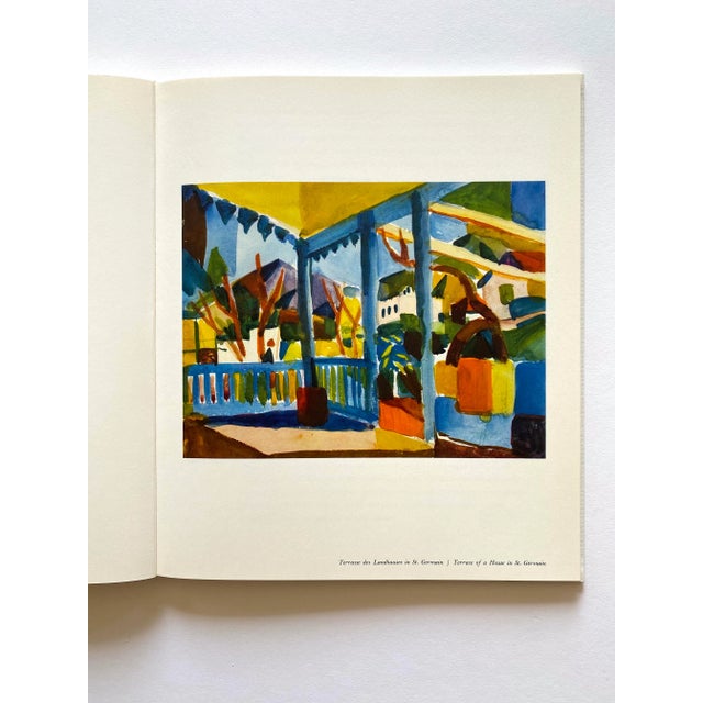 Olive August Macke " Tunisian Watercolors and Drawings " Vintage 1969 1st Edition Lithograph Print Hardcover Modernist Art Book For Sale - Image 8 of 12